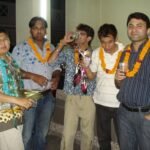 Theme party at office terrace